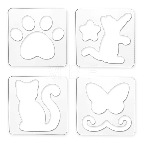 Acrylic Earring Handwork Template TOOL-WH0152-016-1