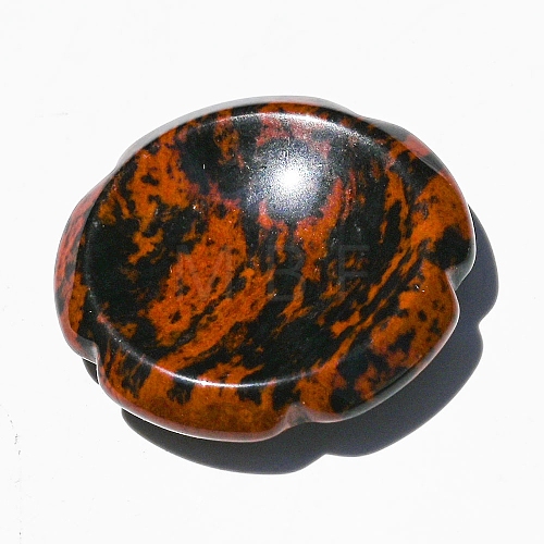 Natural Mahogany Obsidian Worry Stone for Anxiety PW-WG35396-08-1