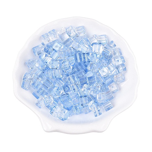 Baking Paint Transparent Glass Beads DGLA-N005-01A-03-1