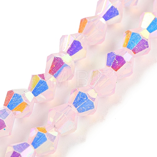 Baking Painted Transparent Glass Beads Strands GLAA-F029-TM6mm-09-1