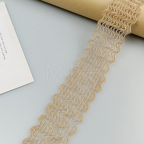 Flat Burlap Lace Ribbons HULI-PW0002-062B-1