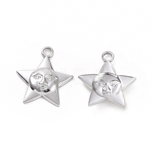 Non-Tarnish 304 Stainless Steel Pendants STAS-C003-14P-1