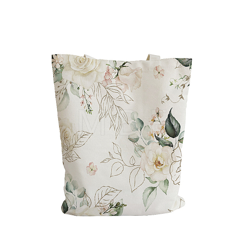 Flower Printed Canvas Women's Tote Bags ABAG-L018-C04-1