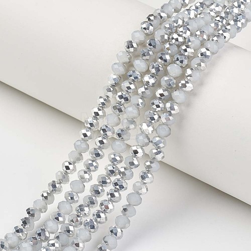 Electroplate Glass Beads Strands EGLA-A034-J6mm-M03-1