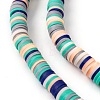 Handmade Polymer Clay Beads Strands CLAY-R089-6mm-T02B-34-6