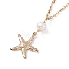 Starfish Pendant Neckelaces for Girl Women NJEW-JN03744-6