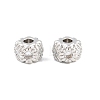 Brass Micro Pave Clear Cubic Zirconia Beads KK-CBA78C7-06P-1
