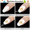 Globleland 10 Sheets 10 Style Paper Nail Art Stickers Decals DIY-GL0006-05-4