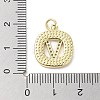 Rack Plating Brass Micro Pave Clear Cubic Zirconia Pendants KK-E102-33G-V-3