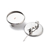 304 Stainless Steel Brooch Base Settings FIND-D035-04B-P-2