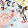 720Pcs 9 Colors Opaque Acrylic Linking Rings SACR-FH0001-07-3