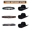 3Pcs 3 Style Imitation Leather Southwestern Cowboy Hat Belt FIND-FH0006-60-4