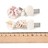 4Pcs 4 Styles Natural Shell Alligator Hair Clips PHAR-TA000014-4