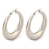 Tarnish Resistant 202 Stainless Steel Hoop Earrings EJEW-H003-41P-1