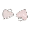 Natural Rose Quartz Faceted Pendants G-Z154-01P-06-2