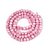 Anti-Tarnish Electroplate Glass Beads Strands LS-EGLA-ZX010-4mm-03-4