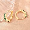 Brass Micro Pave Cubic Zirconia Hoop Earrings EJEW-P346-09G-01-2