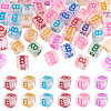 50Pcs Acrylic European Beads MACR-TADJ0001-13B-2