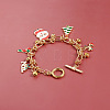 Christmas Alloy and Enamel Charm Bracelets FS-WG5D6F3-02-2