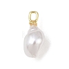 Brass & ABS Plastic Pearl Pendants PL-CBAEB37-01B-G-1