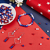 Independence Day Acrylic/ABS Plastic Imitation Pearl OACR-SP0001-66A-01-3