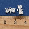 Brass Pave Clear Cubic Zirconia Connector Charms KK-B096-04S-3