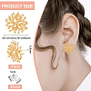 24Pcs 4 Style Brass Stud Earring Findings KK-BC0008-78-2
