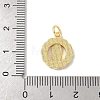 Brass Pave Natural White Shell Pendants KK-S522-06D-G-3