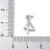 Brass Micro Pave Clear Cubic Zirconia Charms KK-P339-27P-04-3