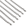 Titanium Steel Curb Chain Necklaces for Men Women NJEW-TAC0001-018-1