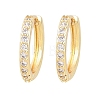 Brass Cubic Zirconia Hoop Earrings EJEW-A156-13B-G-4