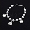 Iron Flat Round with  Saint Benedict Charm Bracelets HP3576-2