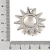 Brass Micro Pave Clear Cubic Zirconia Pendants CU-CBAEEA8-21P-3