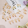 28Pcs 7 Colors Brass Enamel Dangle Leverback Earrings EJEW-AB00029-5