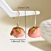 Brass Resin Dangle Earrings for Women NB9245-2-1