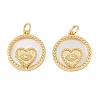 Brass Micro Pave Cubic Zirconia Pendants KK-U058-02G-1