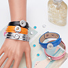 DELORIGIN 11pcs 11 colors Alloy Interchangeable Snap Link Bracelets Settings BJEW-DR0001-02-5