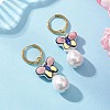304 Stainless Steel Butterfly Hoop Earrings EJEW-JE06746-1