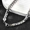 201 Stainless Steel Box Chain Necklaces for Men STAS-V011-01B-P-1-2