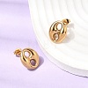 304 Stainless Steel Oval Pendant Necklaces & Bracelets & Stud Earrings Sets SJEW-P008-02G-4