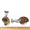 Natural Quartz Crystal Fossil Snail Pendants G-F062-01-2