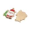 Christmas Alloy Enamel Pendants ENAM-I081-01KCG-08-2