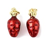 Fruit Brass Enamel Pendants KK-M324-04A-G-1