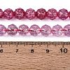Crackle Transparent Glass Beads Strands GLAA-Q108-02A-11-4