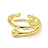 Brass Cuff Rings for Women RJEW-E294-01G-02-2