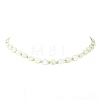 Natural Shell Heart & Alloy Beaded Necklaces for Women NJEW-TA00129-2