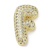 Rack Plating Brass Micro Pave Clear Cubic Zirconia Pendants KK-R163-05F-G-1