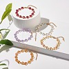 Sparkling Heart Glass Beaded Bracelet for Girl Women BJEW-JB07177-3