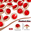 20Pcs 1-Hole Flat Round Zinc Alloy Rhinestones Buttons ALRI-NB0001-20A-2