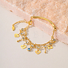 Fashionable Evil Eye Heart Design Brass Charm Bracelets for Women KI8469-1-1